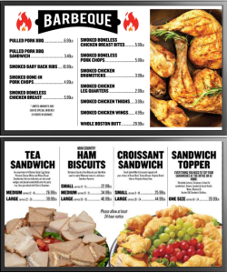 Quick Serve Restaurant Menu Board Image